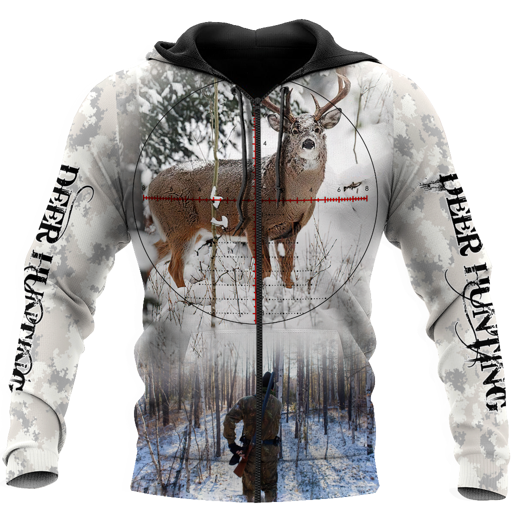 Hunting Deer Snow Camo Unisex Shirts