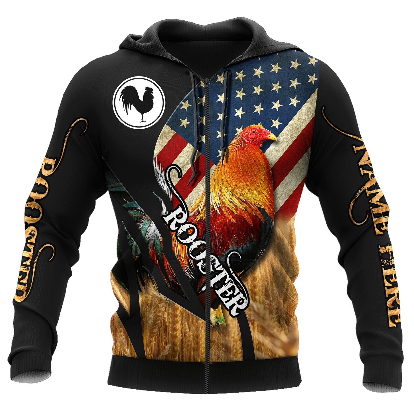 Personalized American Rooster 3D Printed Unisex Shirt