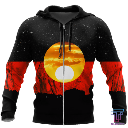Tmarc Tee Australia Koori Kangaroo Aboriginal Flag™ All Over Print Hoodies HC