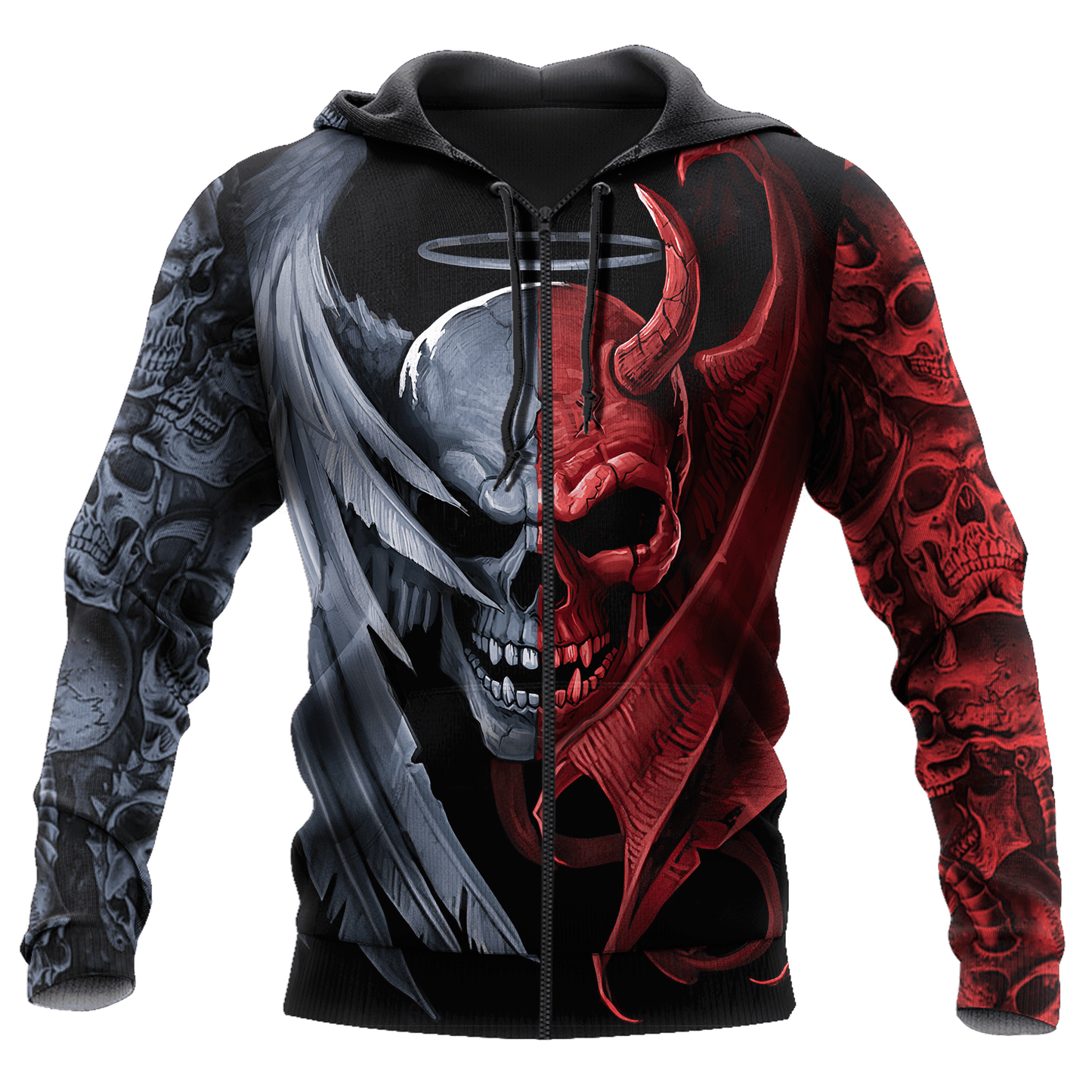 Tmarc Tee Gentle And Evil Skull 3D All Over Printed Unisex Shirts