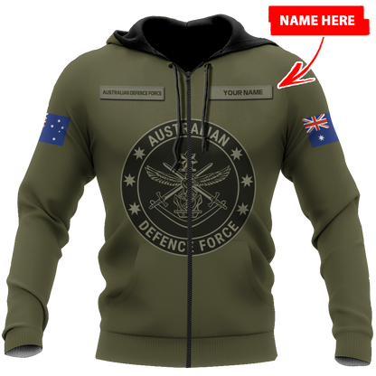 Personalized Australian Defence Force ADF Veteran 3D All Over Printed Unisex Hoodie