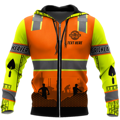 Bricklayer Safety Custom Name 3D All Over Printed Shirts