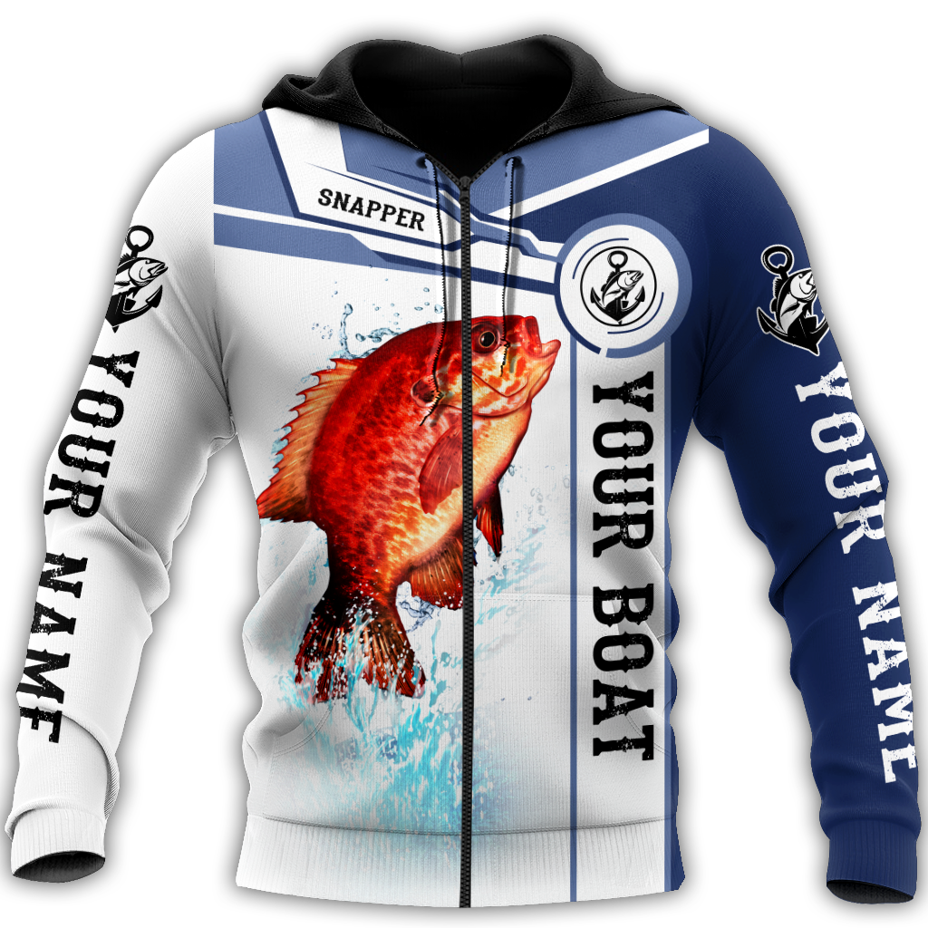Custom name Snapper fishing Catch and Release 3D Design print shirts