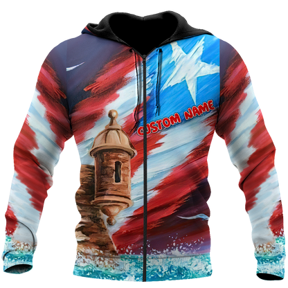 Custom Name Puerto Rico Hoodie For Men And Women MH15032101