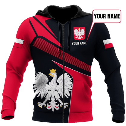 Personalized Polska 3D All Over Printed Unisex Hoodie