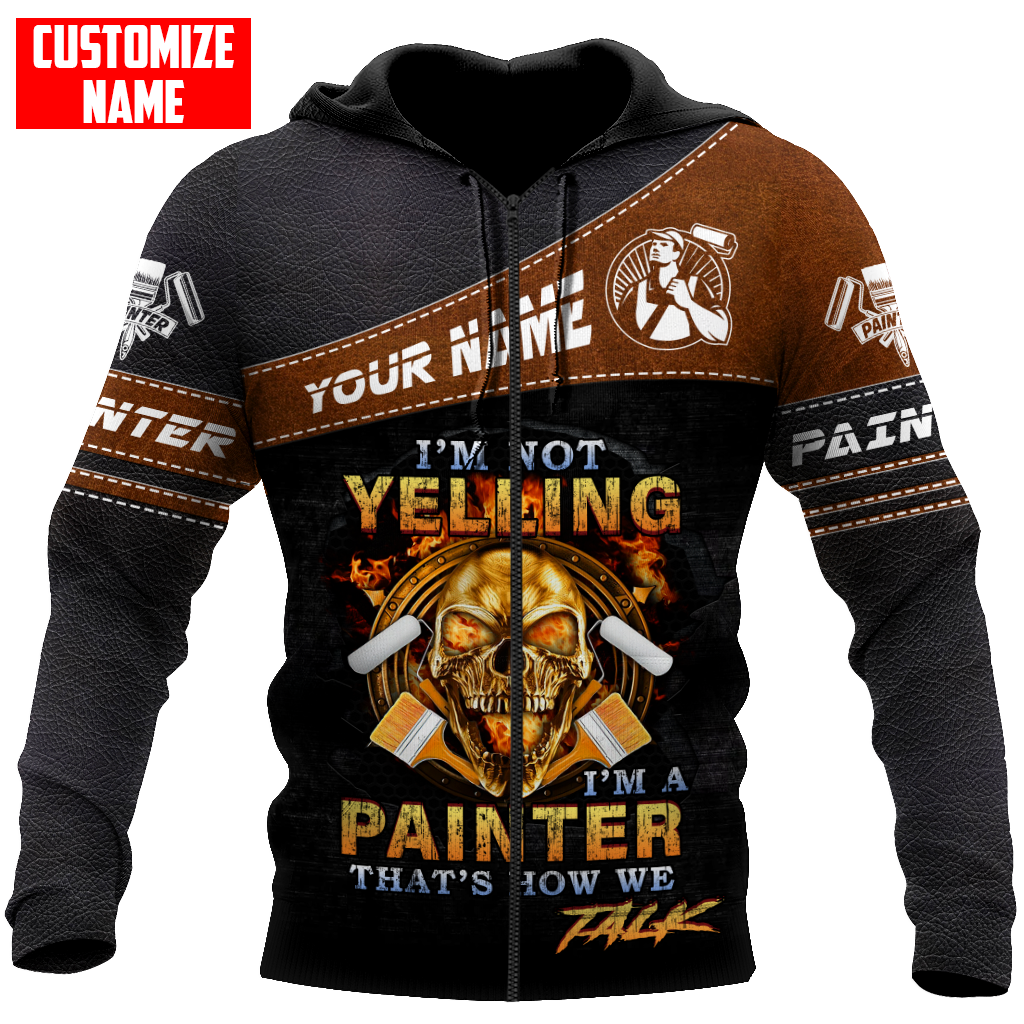 Tmarc Tee Personalized Name Painter 3D All Over Printed Unisex Shirts Leather Texture Ver 3