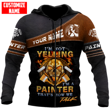 Tmarc Tee Personalized Name Painter 3D All Over Printed Unisex Shirts Leather Texture Ver 3