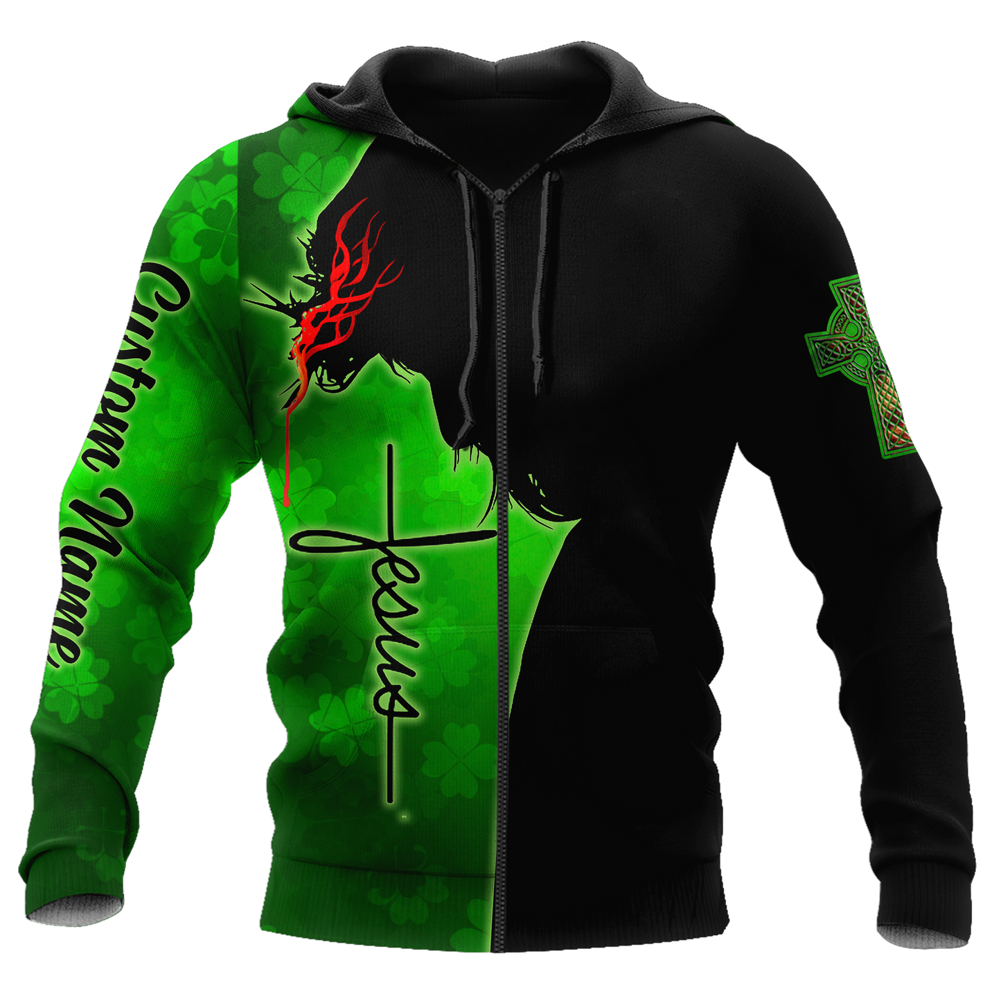 Irish Jesus 3D All Over Printed Unisex Shirts For Men And Women