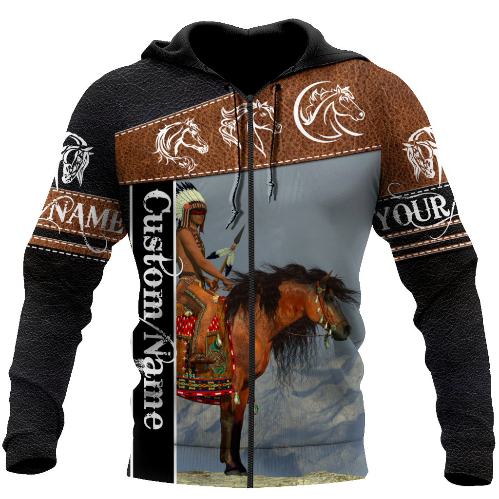 Personalized Name Native Horse 3D All Over Printed Unisex Shirts