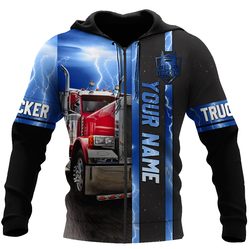 Personalized Name Trucker 3D All Over Printed Unisex Shirts