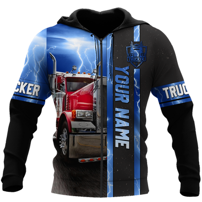 Personalized Name Trucker 3D All Over Printed Unisex Shirts