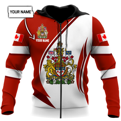Canada Day No31 Personalized Coast Of Arm Pullover Premium Unisex Hoodie