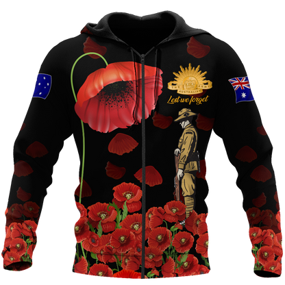 Anzac Day Lest We Forget 3D All Over Printed Shirts DA19022104