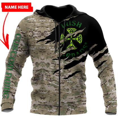 Irish Veterans - Persionalized Name 3D Hoodie Shirt For Men And Women