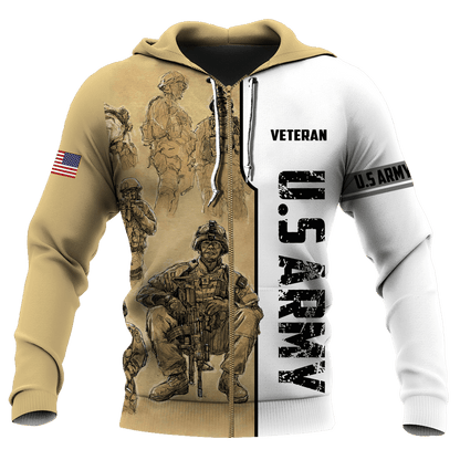 US Veteran 3D All Over Printed Unisex Hoodie