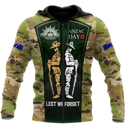 Lest We Forget Anzac Day 3D All Over Printed Unisex Shirts
