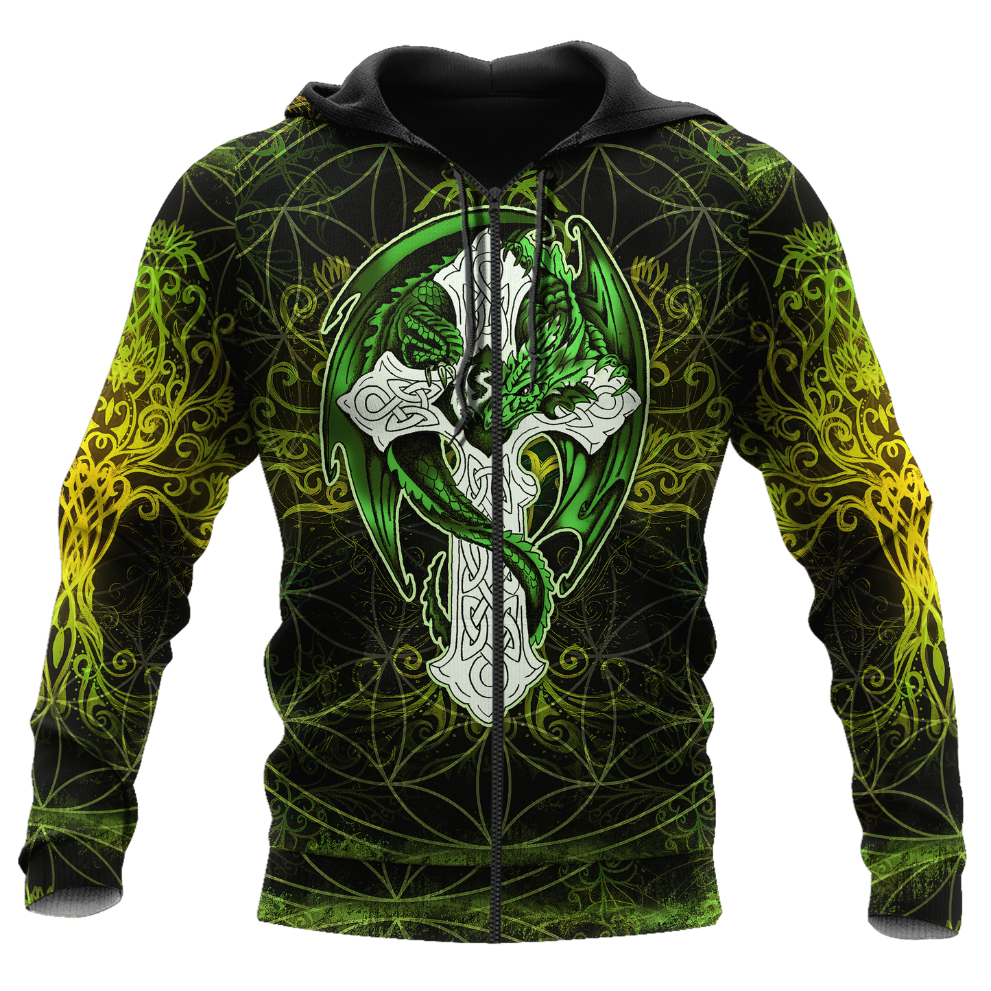 Celtic Dragon Cross Irish Saint Patrick's Day 3D All Over Printed Unisex Shirts TN