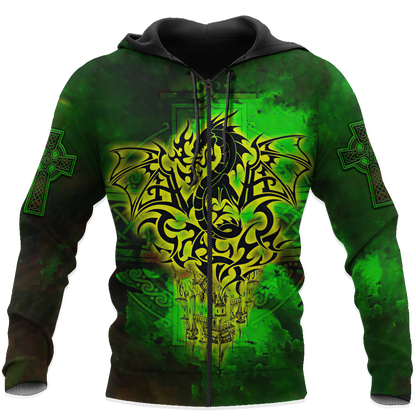 Celtic Dragon Saint Patrick's Day 3D All Over Printed Shirts For Men And Women TN