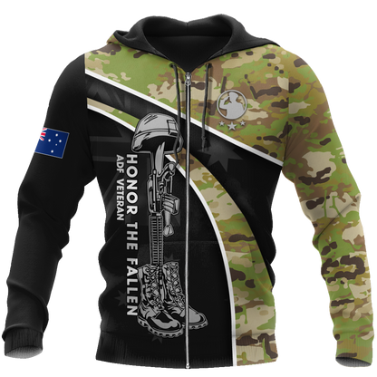 Lest we forget Honor the fallen ADF Veteran 3D print shirts