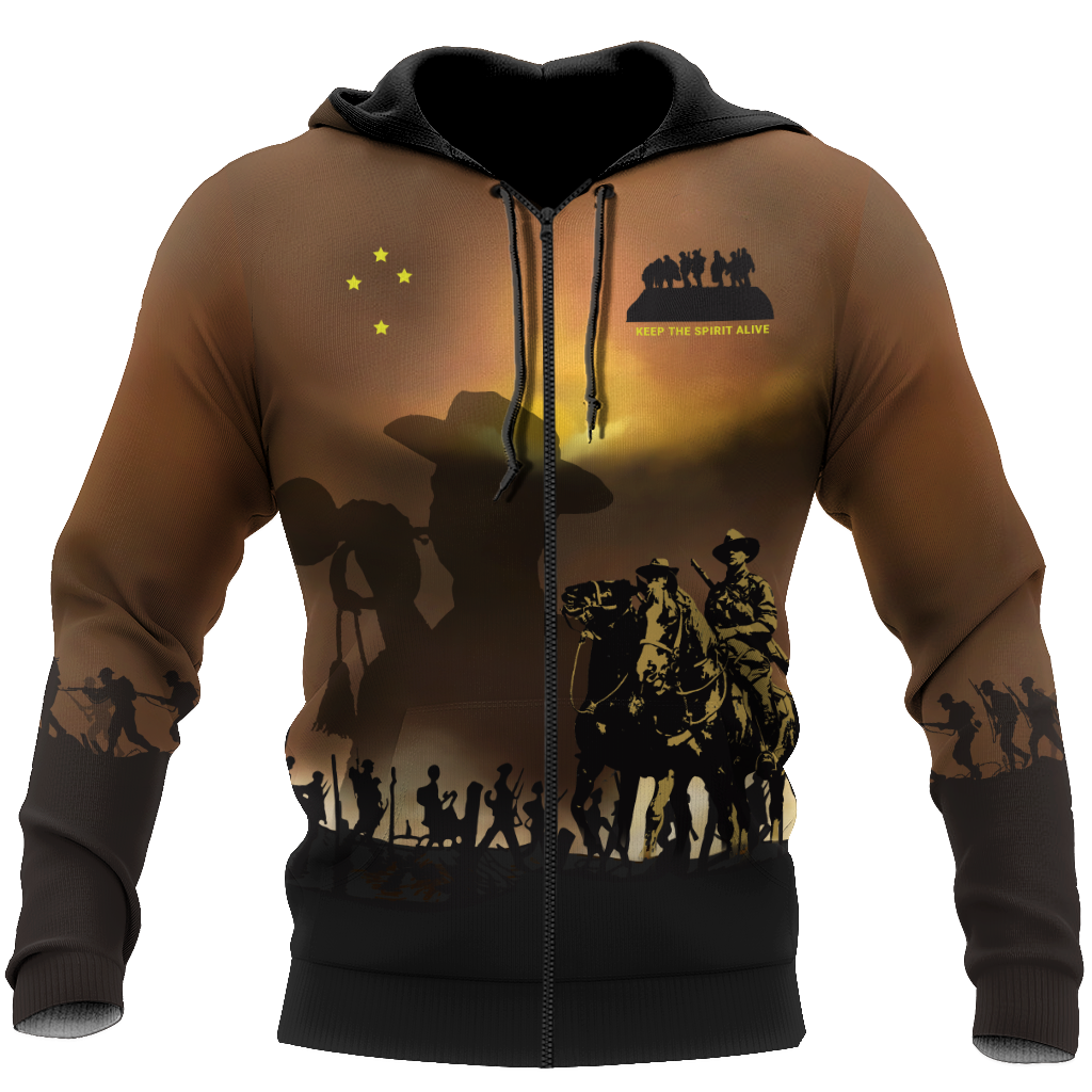Premium Anzac Day Keep The Spirit Alive 3D Printed Unisex Shirts TN