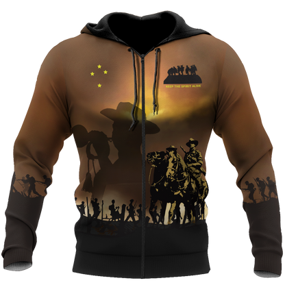 Premium Anzac Day Keep The Spirit Alive 3D Printed Unisex Shirts TN