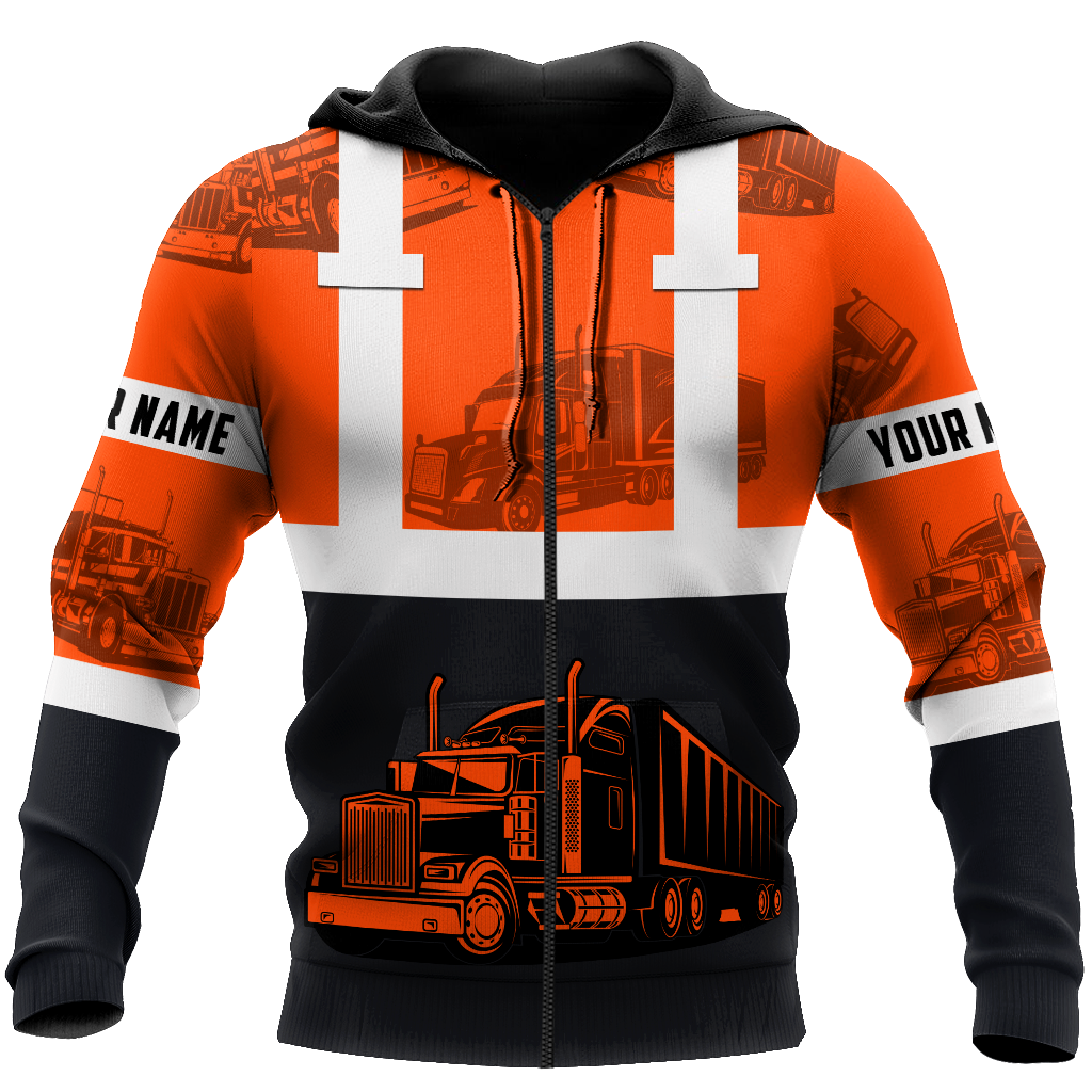 Premium Trucker Personalized Name 3D All Over Printed Unisex Shirts