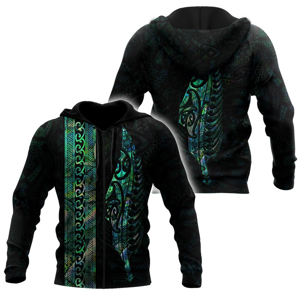 Maori Silver Fern Paua Shell 3D All Over Printed Unisex Shirts