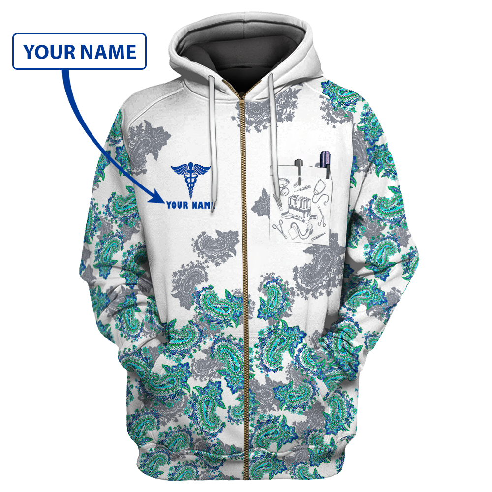 Premium Nurse Personalized Name 3D All Over Printed Unisex Shirts