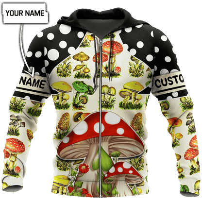 Customize Name Mushroom Hippie3D All Over Printed Unisex Shirts