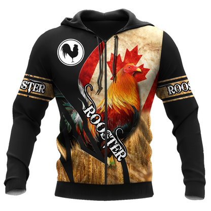 Personalized Canadian Rooster 3D Printed Unisex Shirt