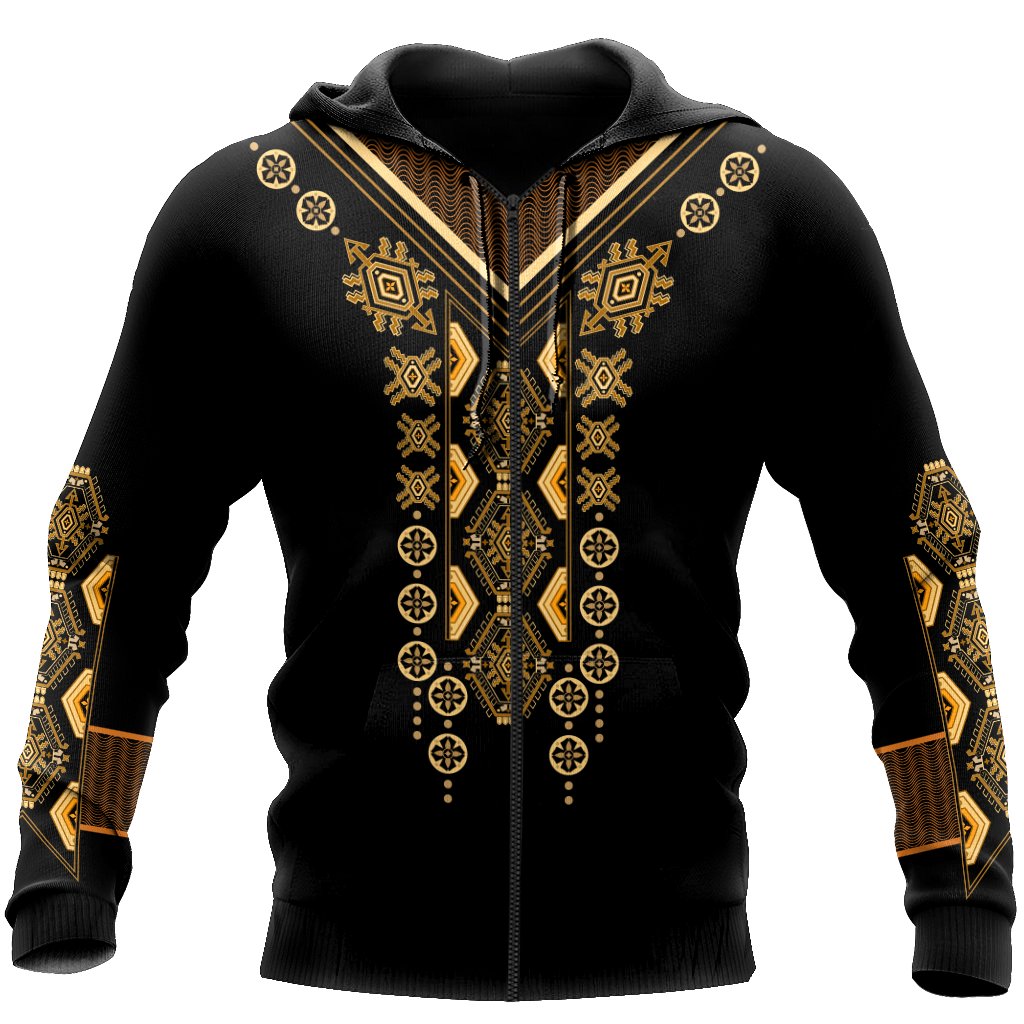 African Culture Dashiki Pattern Unisex Deluxe Hoodie ML