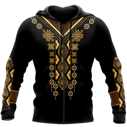 African Culture Dashiki Pattern Unisex Deluxe Hoodie ML