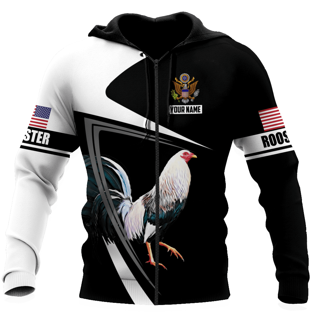 Personalized Rooster 3D Printed Unisex Shirt