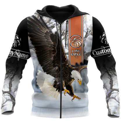 Customize Name Eagle 3D All Over Printed Shirts