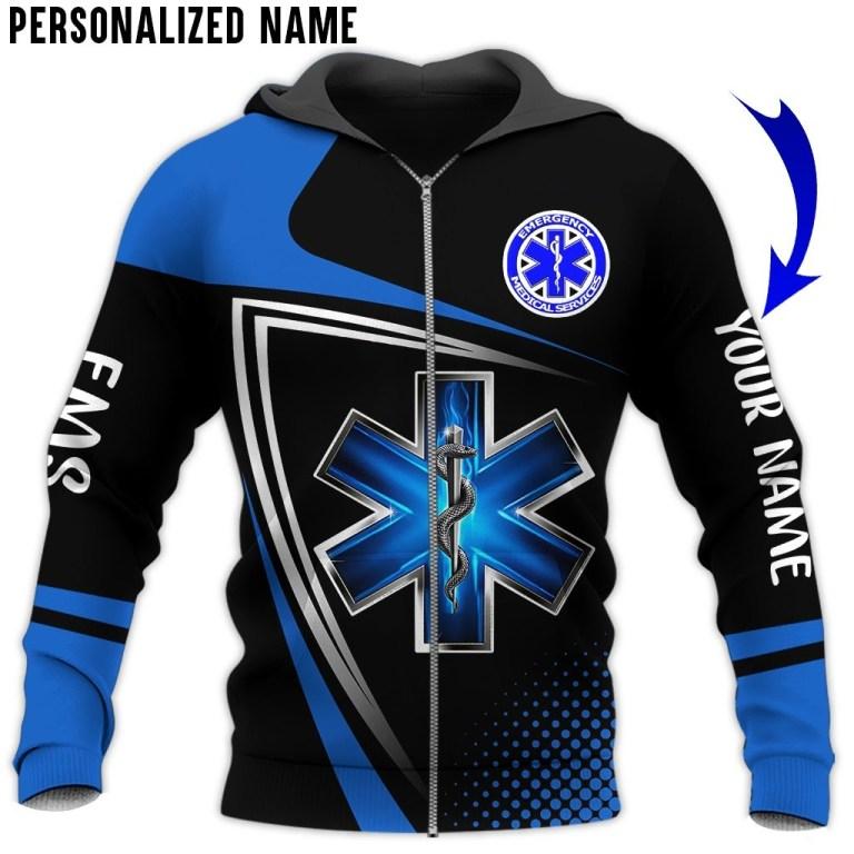 Premium EMS Personalized Name 3D All Over Printed Unisex Shirts