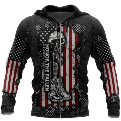 US Veteran never go away 3d printed shirts Proud Military