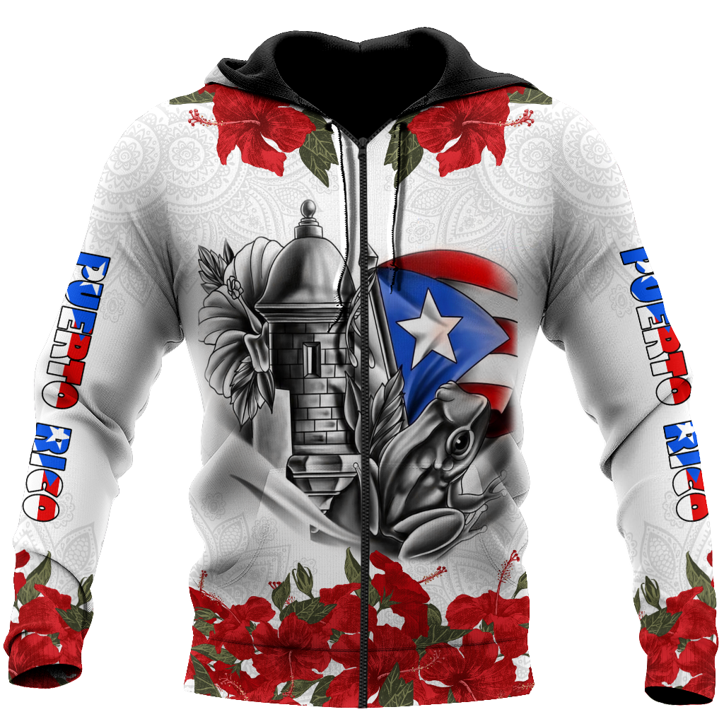 Manga Flower Puerto Rico Hoodie For Men And Women