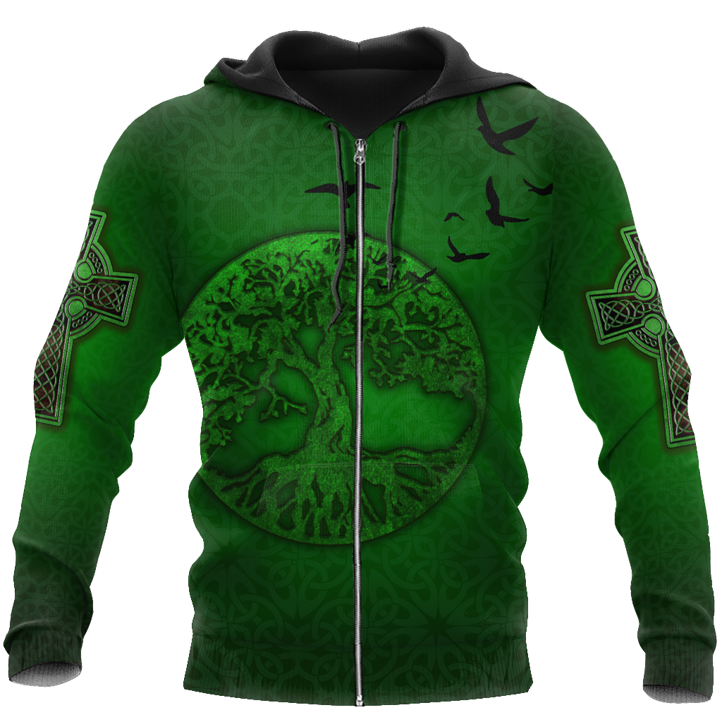 Premium Unisex Hoodie Irish St.Patrick Tree Of Life ML