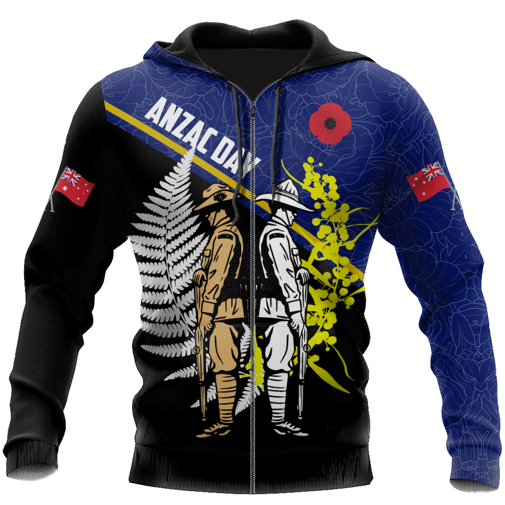 Tmarc Tee Anzac Day blue version Australia and Kiwi 3D print shirts