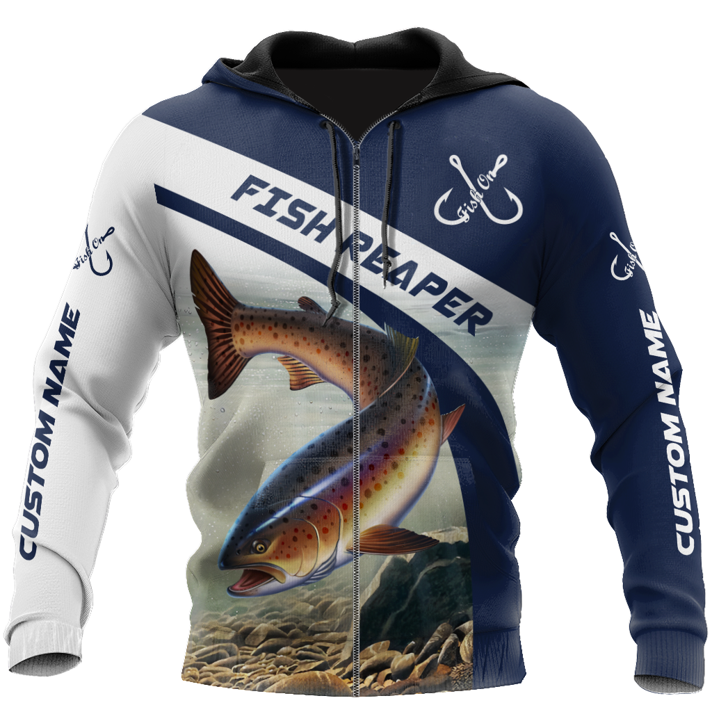 Custom name Trout-Salmon fishing design 3d print shirts