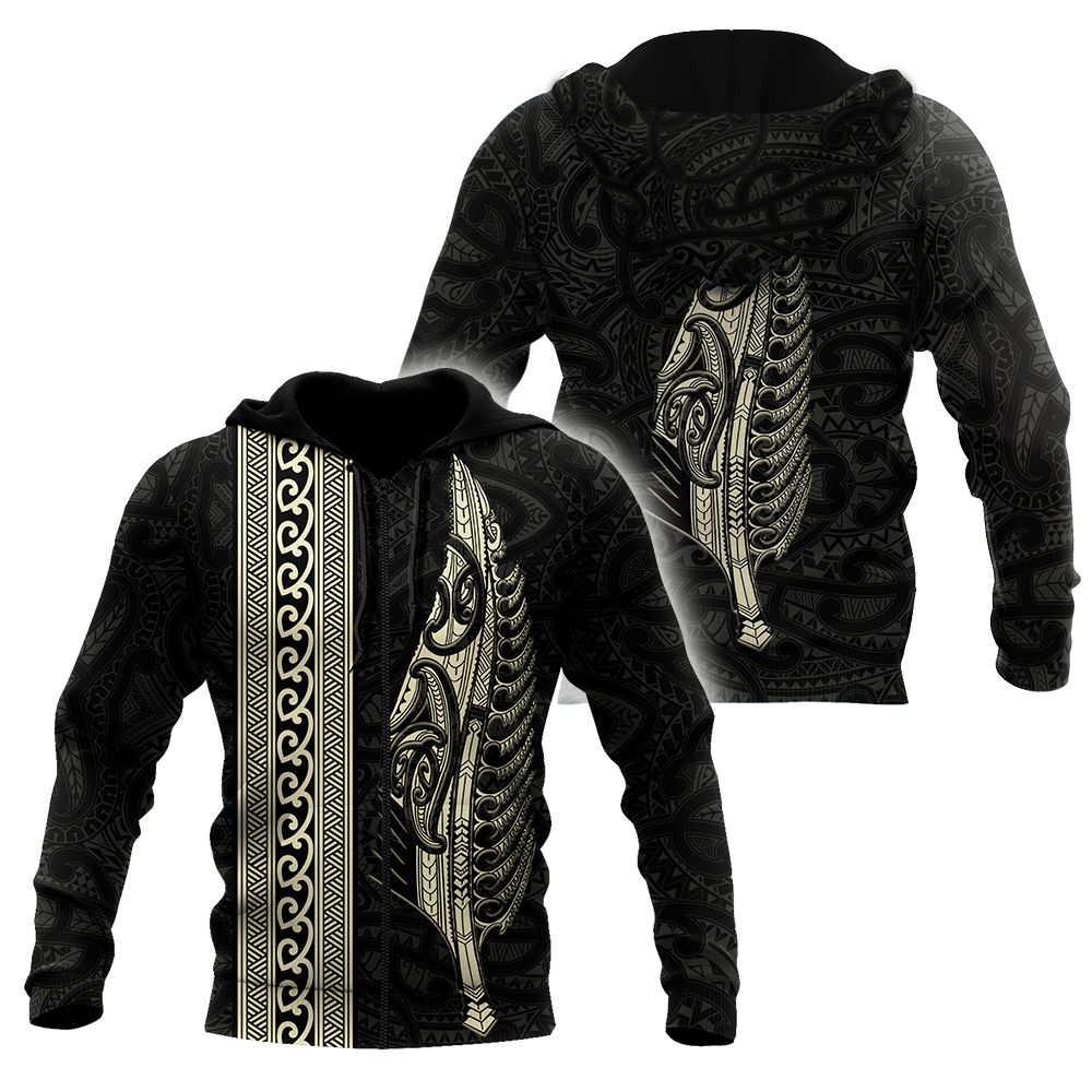 Maori Silver Fern Gold 3D Printed Unisex Shirts