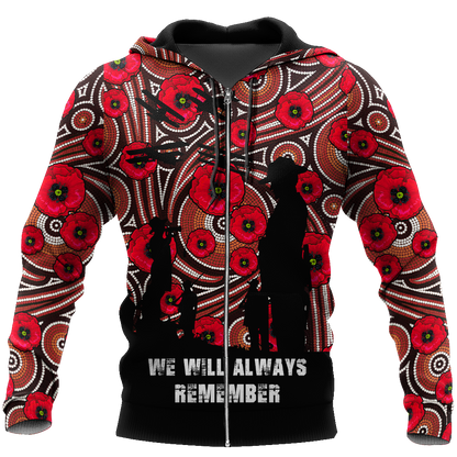 Premium Lest We Forget Anzac Day 3D All Over Printed PL