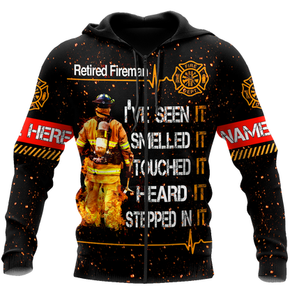 Customize Name Retired Firefighter Hoodie For Men And Women TNA19032102