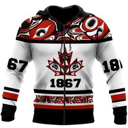 Canada Day No21 Haida 1867 Pullover Premium Unisex Hoodie