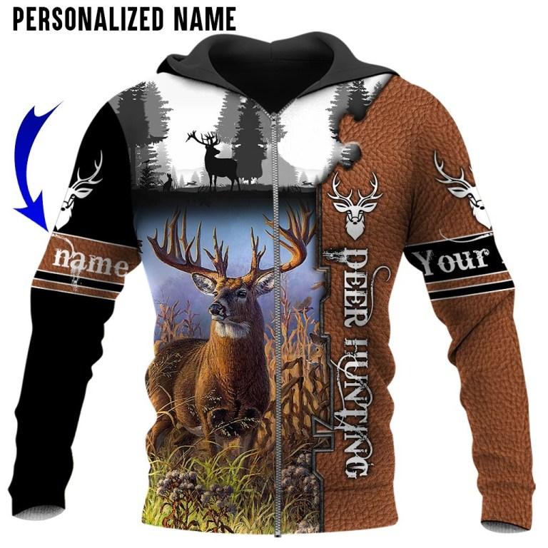 Premium Personalized Name Hunting 3D All Over Printed Unisex Shirts