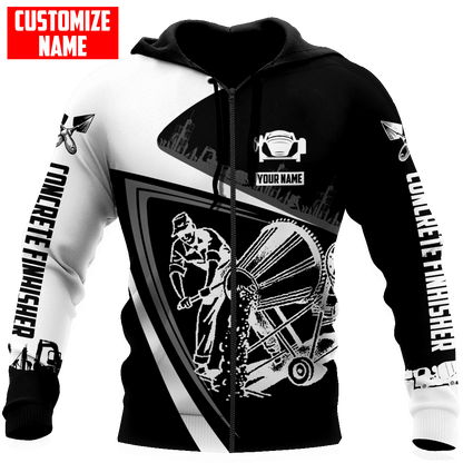 Customized Name Mixer Concrete Finisher 3D All Over Printed Unisex Shirts