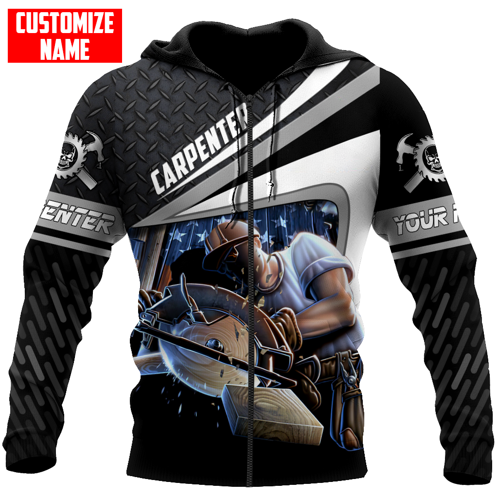 Personalized Name Carpenter 3D All Over Printed Unisex Shirts Metal Pattern Ver6
