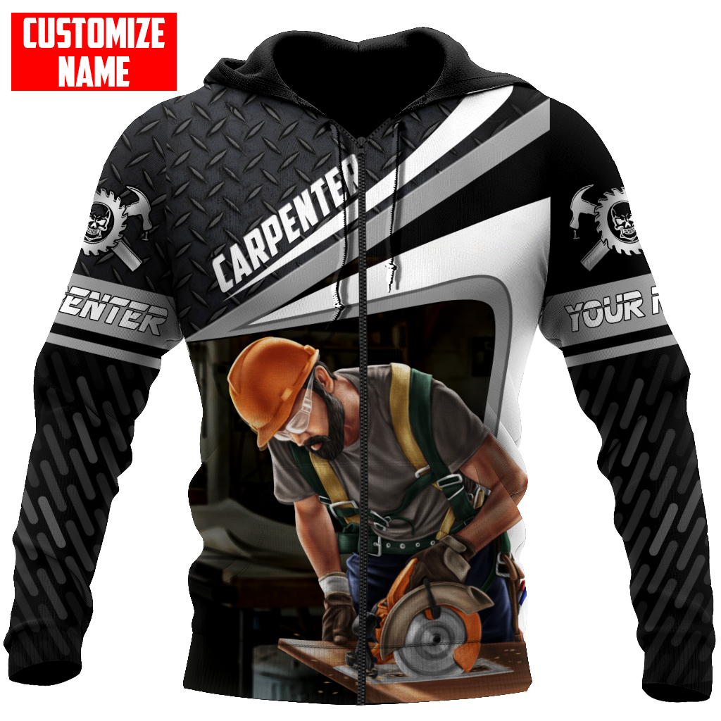 Personalized Name Carpenter 3D All Over Printed Unisex Shirts Metal Pattern Ver5