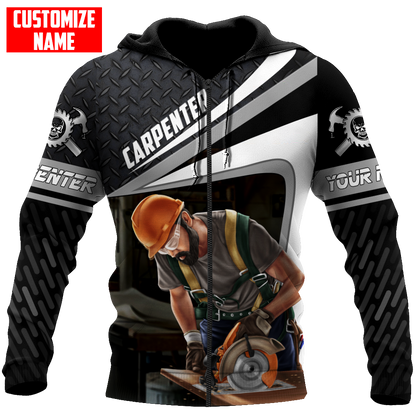 Personalized Name Carpenter 3D All Over Printed Unisex Shirts Metal Pattern Ver5