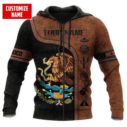 Personalized Name Mexico 3D All Over Printed Hoodie